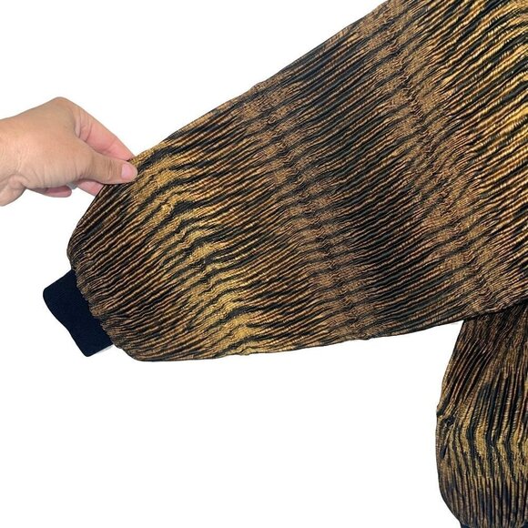 American Designer Styles Bomber Jacket Womens Size Large L Animal Print Vintage - Picture 3 of 10